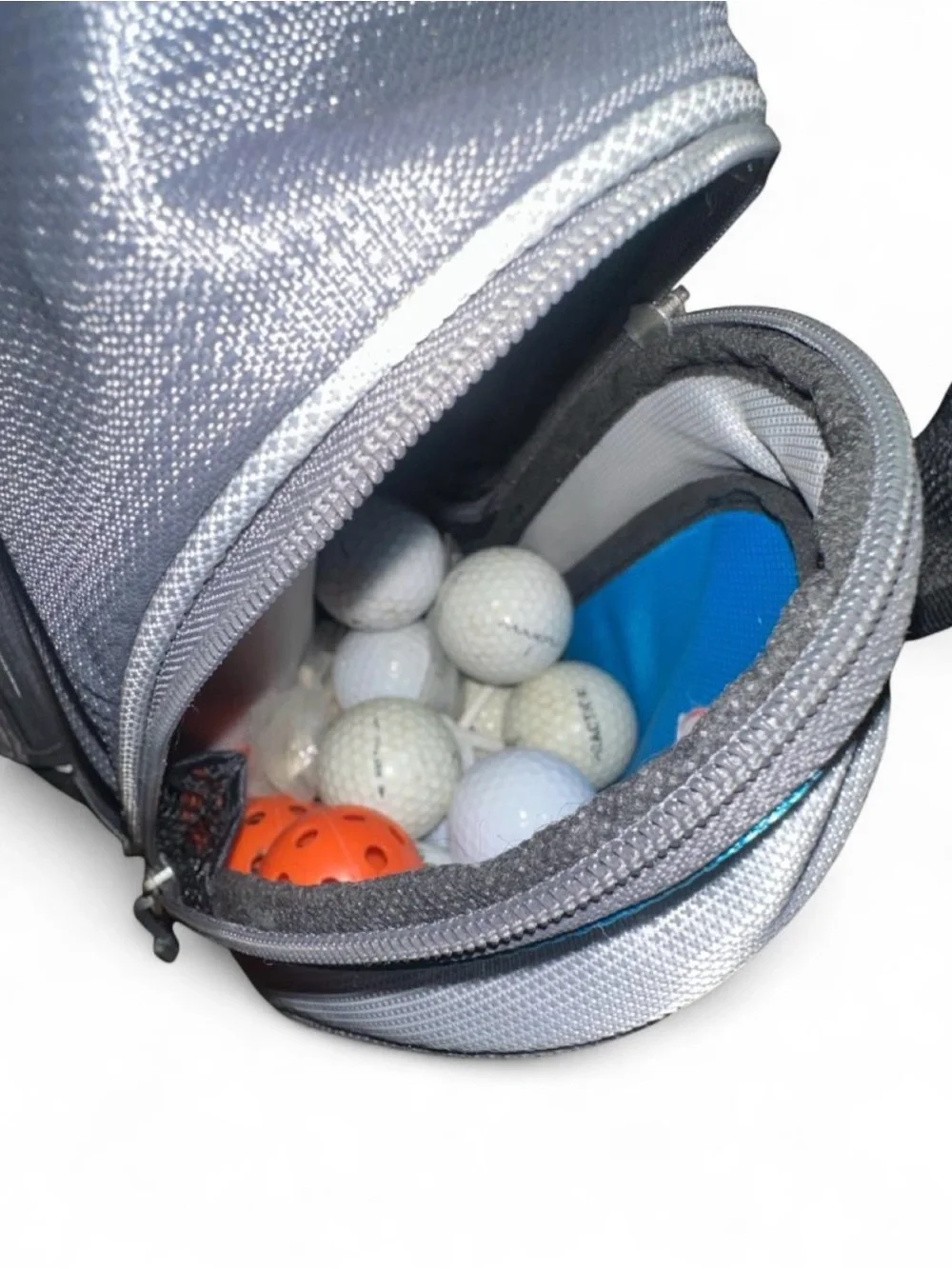 Men's Gray and Blue Golf Carry Bag - Lightweight Travel Golf Bag